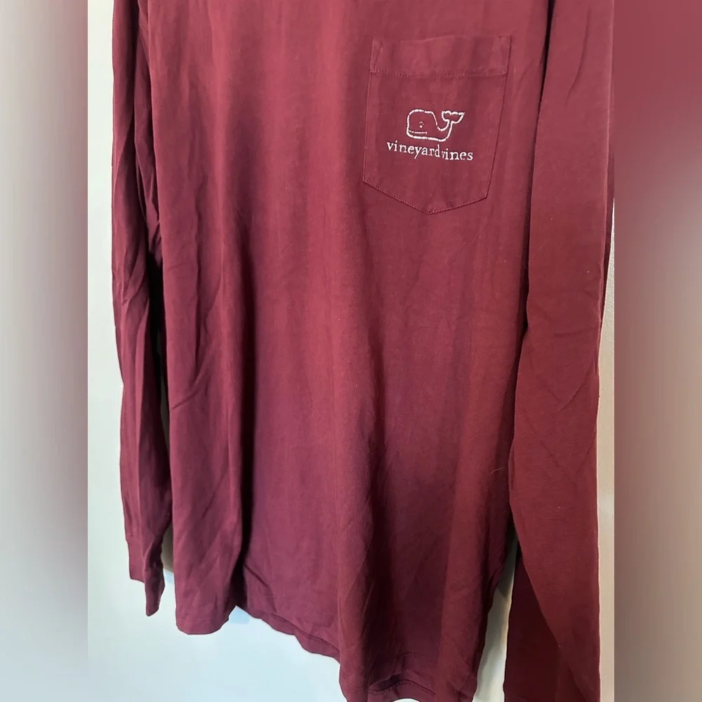 Vineyard Vines Maroon Long Sleeve Shirt - Picture 3 of 6